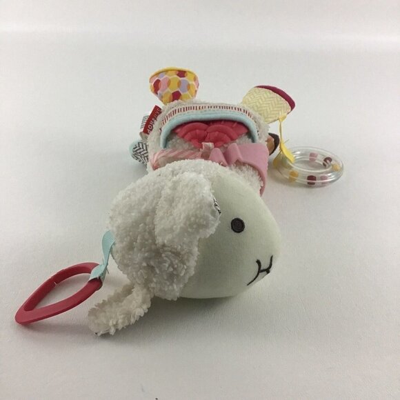 Skip Hop Baby Activity Llama Plush Stuffed Animal Rattle Teether Crinkle Toy - Picture 6 of 6